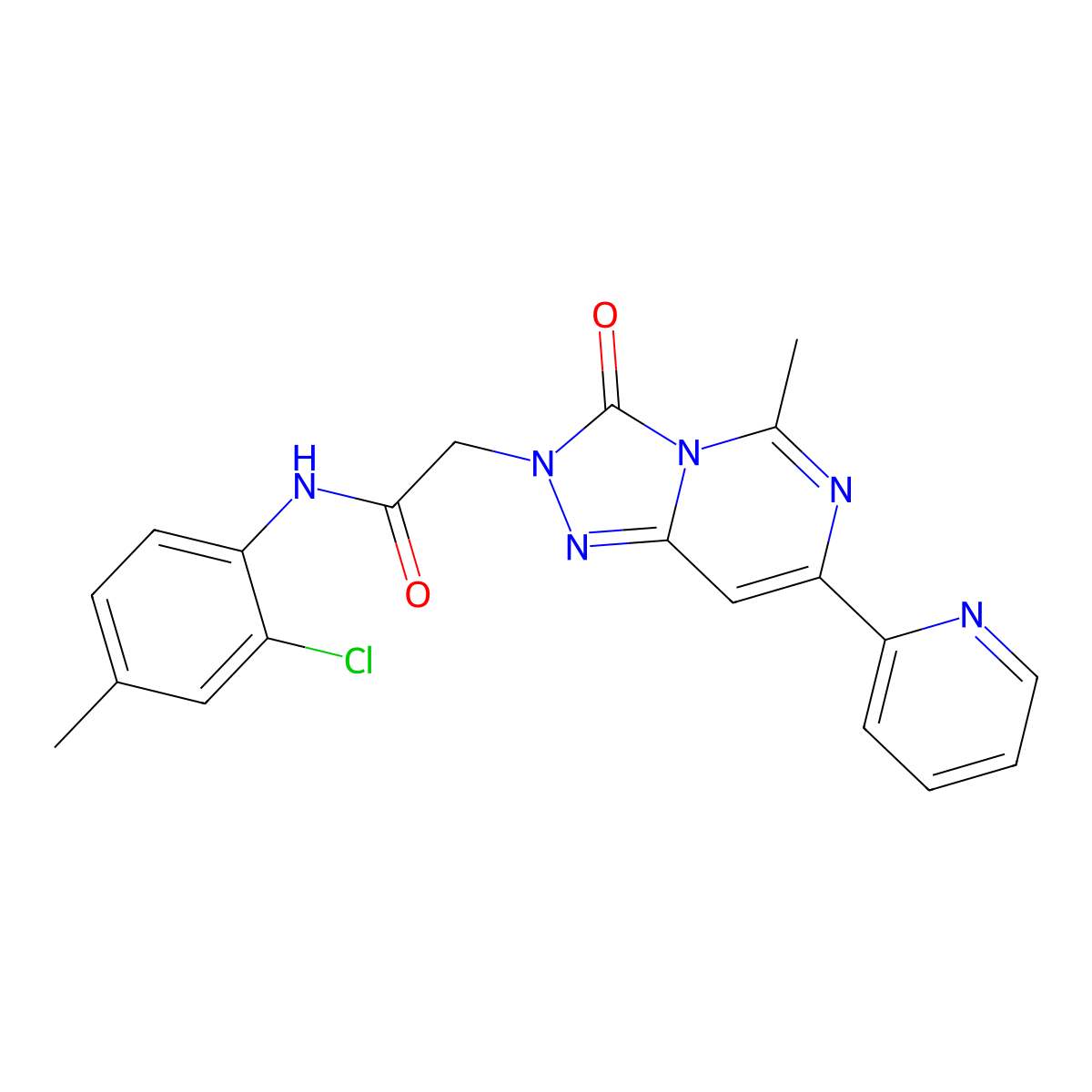 N-(2-chloro-4-methylphenyl)-2-(5-methyl-3-oxo-7-(pyridin-2-yl)-[1,2,4]triazolo[4,3-c]pyrimidin-2(3H)-yl)acetamide molecular structure, CAS 1251691-24-3