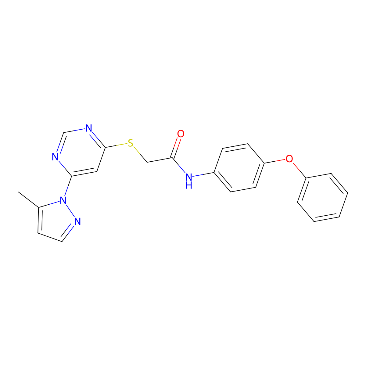 2-{[6-(5-methyl-1H-pyrazol-1-yl)pyrimidin-4-yl]sulfanyl}-N-(4-phenoxyphenyl)acetamide molecular structure, CAS 1251691-41-4