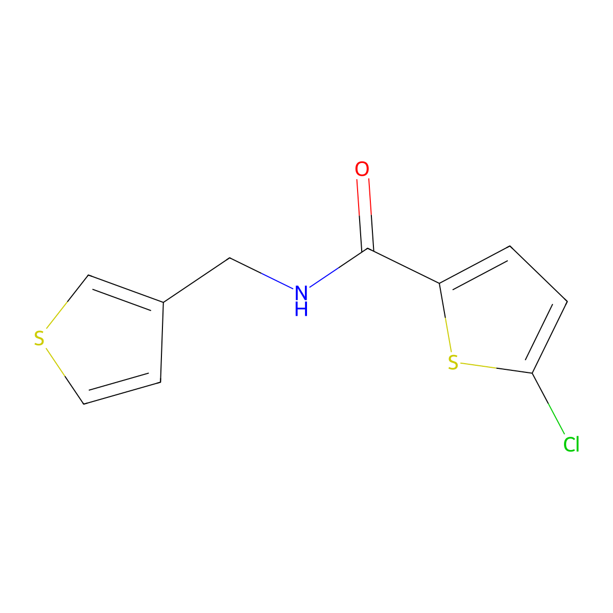 5-chloro-N-(thiophen-3-ylmethyl)thiophene-2-carboxamide molecular structure, CAS 1251691-68-5
