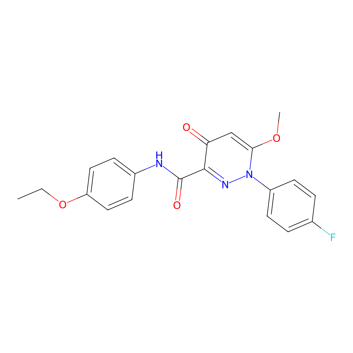 N-(4-ethoxyphenyl)-1-(4-fluorophenyl)-6-methoxy-4-oxo-1,4-dihydropyridazine-3-carboxamide molecular structure, CAS 1251692-12-2