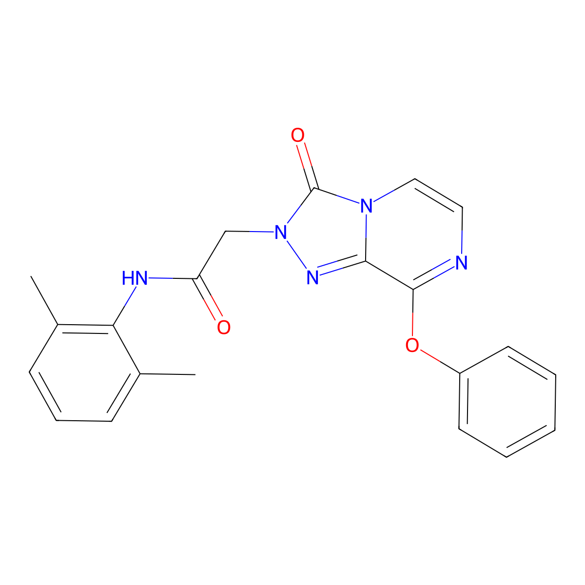 N-(2,6-dimethylphenyl)-2-(3-oxo-8-phenoxy-[1,2,4]triazolo[4,3-a]pyrazin-2(3H)-yl)acetamide molecular structure, CAS 1251692-17-7