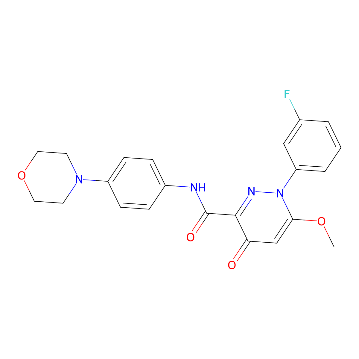 1-(3-fluorophenyl)-6-methoxy-N-[4-(morpholin-4-yl)phenyl]-4-oxo-1,4-dihydropyridazine-3-carboxamide molecular structure, CAS 1251692-23-5