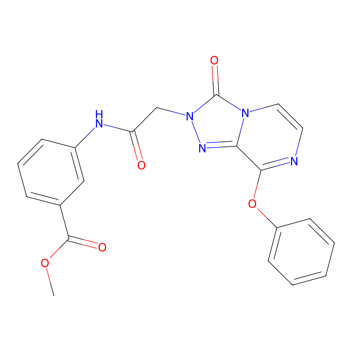 methyl 3-(2-(3-oxo-8-phenoxy-[1,2,4]triazolo[4,3-a]pyrazin-2(3H)-yl)acetamido)benzoate molecular structure, CAS 1251692-24-6