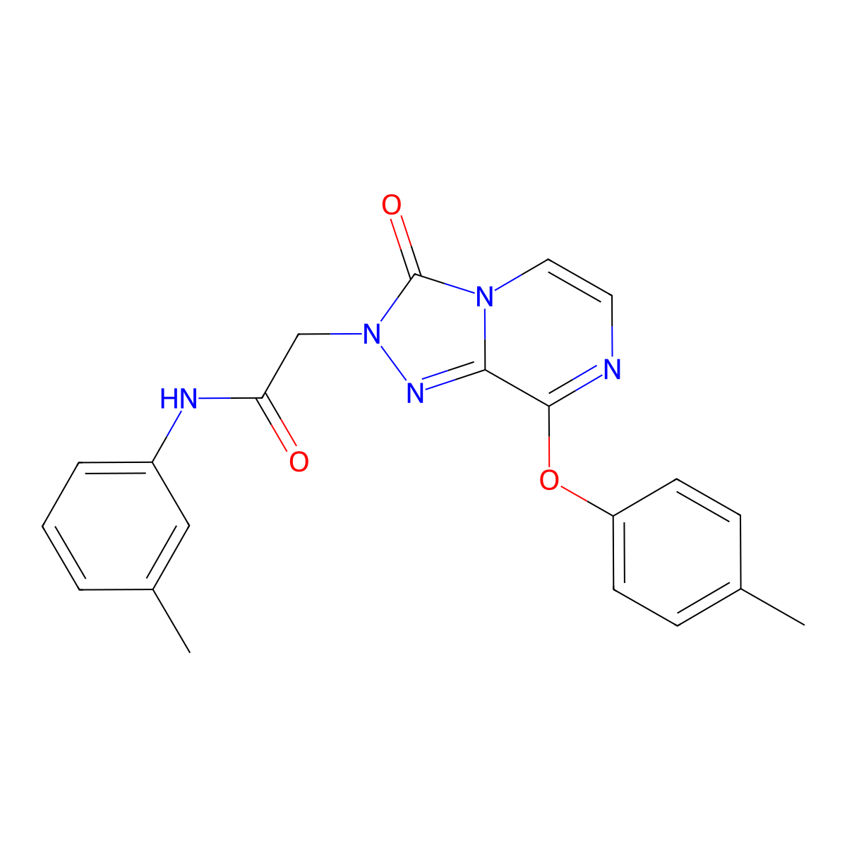 2-(3-oxo-8-(p-tolyloxy)-[1,2,4]triazolo[4,3-a]pyrazin-2(3H)-yl)-N-(m-tolyl)acetamide molecular structure, CAS 1251692-34-8