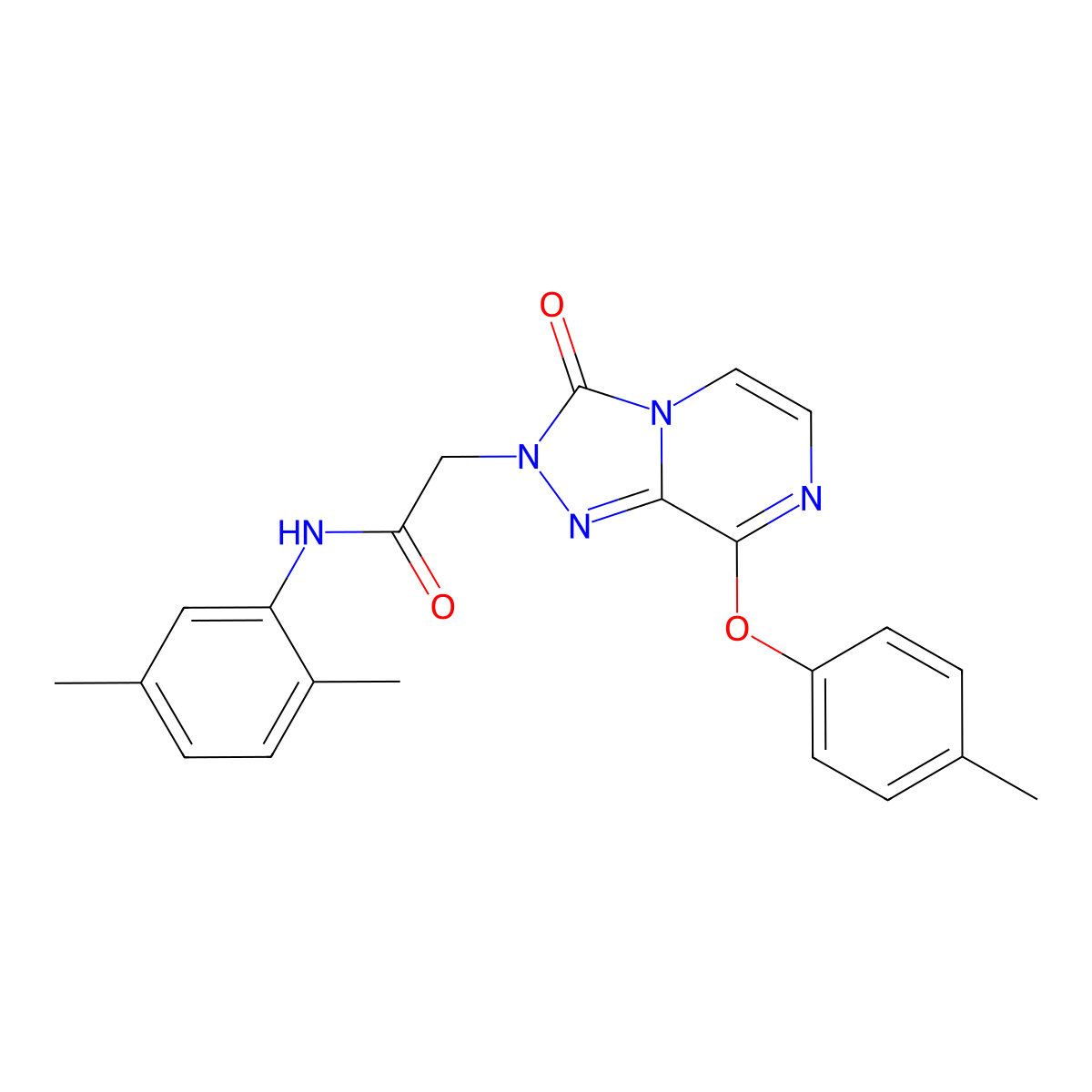 N-(2,5-dimethylphenyl)-2-(3-oxo-8-(p-tolyloxy)-[1,2,4]triazolo[4,3-a]pyrazin-2(3H)-yl)acetamide molecular structure, CAS 1251692-47-3