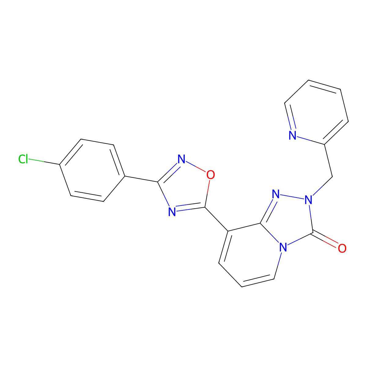 8-(3-(4-chlorophenyl)-1,2,4-oxadiazol-5-yl)-2-(pyridin-2-ylmethyl)-[1,2,4]triazolo[4,3-a]pyridin-3(2H)-one molecular structure, CAS 1251692-65-5