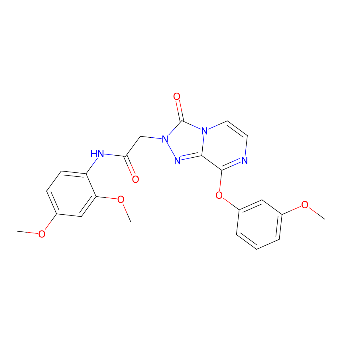 N-(2,4-dimethoxyphenyl)-2-(8-(3-methoxyphenoxy)-3-oxo-[1,2,4]triazolo[4,3-a]pyrazin-2(3H)-yl)acetamide molecular structure, CAS 1251692-70-2