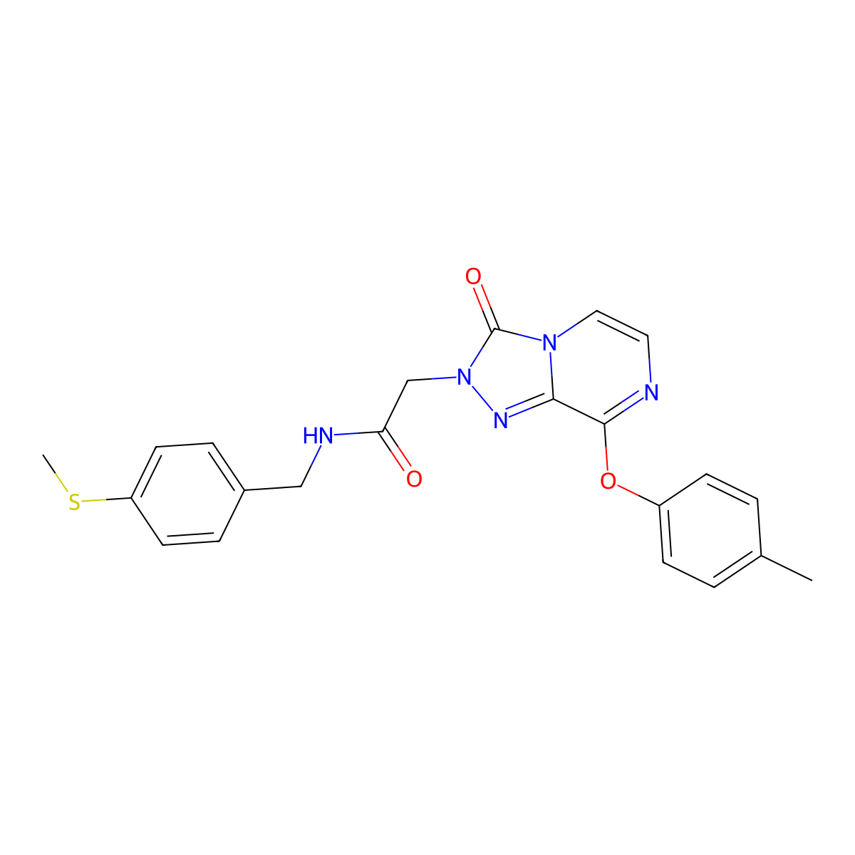 2-[8-(4-methylphenoxy)-3-oxo-2H,3H-[1,2,4]triazolo[4,3-a]pyrazin-2-yl]-N-{[4-(methylsulfanyl)phenyl]methyl}acetamide molecular structure, CAS 1251692-78-0