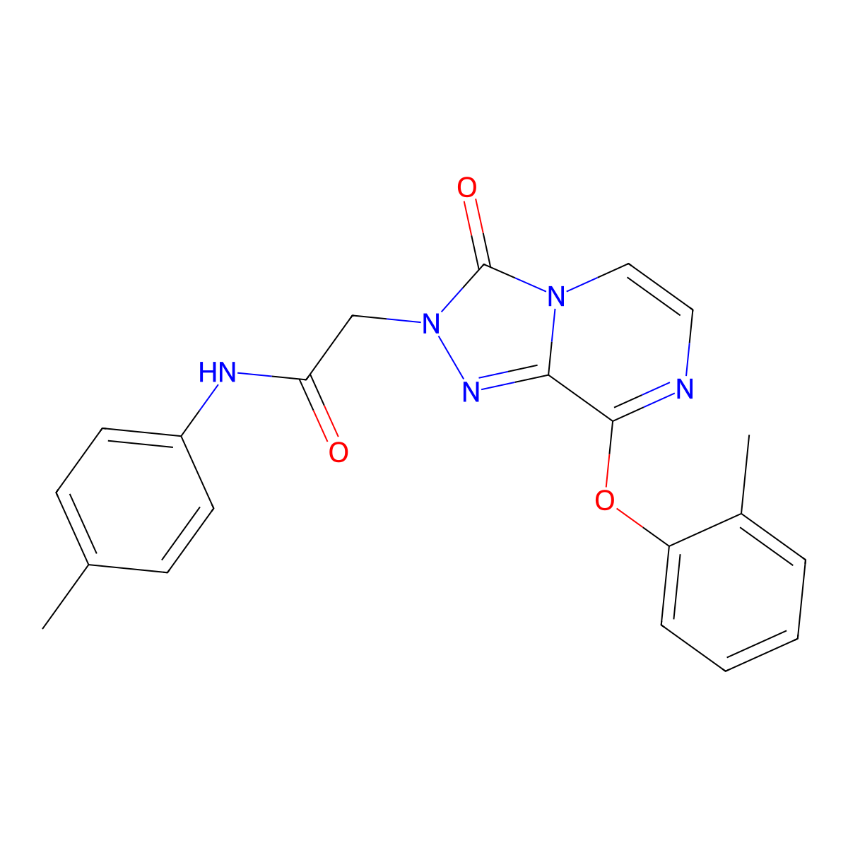 2-[8-(2-methylphenoxy)-3-oxo-2H,3H-[1,2,4]triazolo[4,3-a]pyrazin-2-yl]-N-(4-methylphenyl)acetamide molecular structure, CAS 1251692-91-7