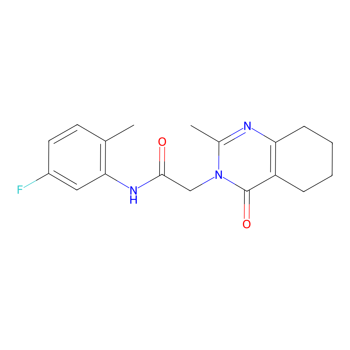 N-(5-fluoro-2-methylphenyl)-2-(2-methyl-4-oxo-5,6,7,8-tetrahydroquinazolin-3(4H)-yl)acetamide molecular structure, CAS 1251692-96-2