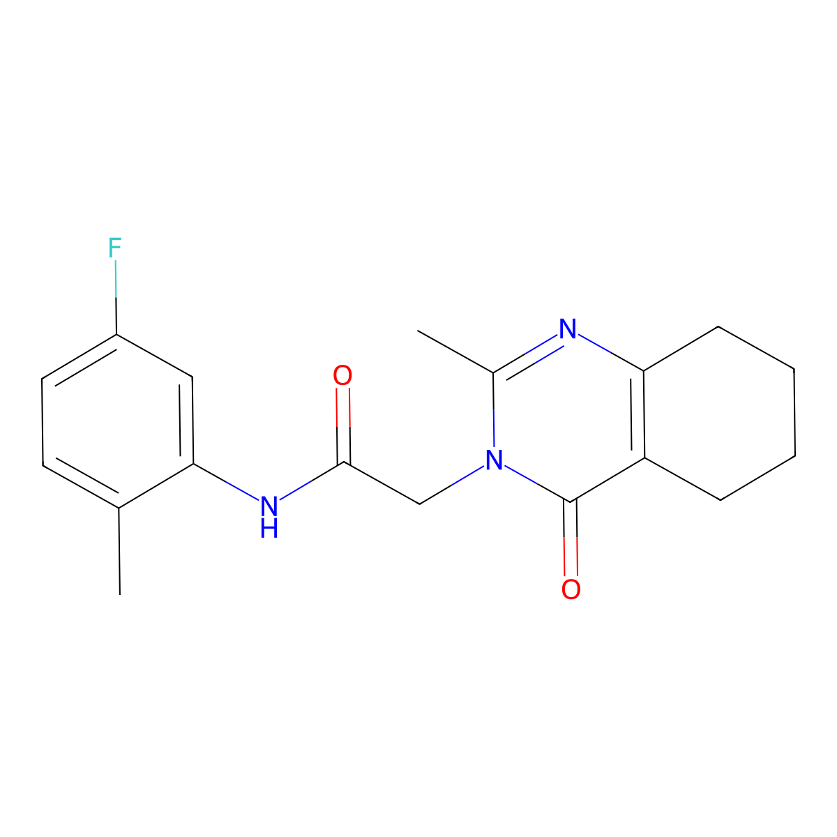 N-(5-fluoro-2-methylphenyl)-2-(2-methyl-4-oxo-5,6,7,8-tetrahydroquinazolin-3(4H)-yl)acetamide molecular structure, CAS 1251692-96-2