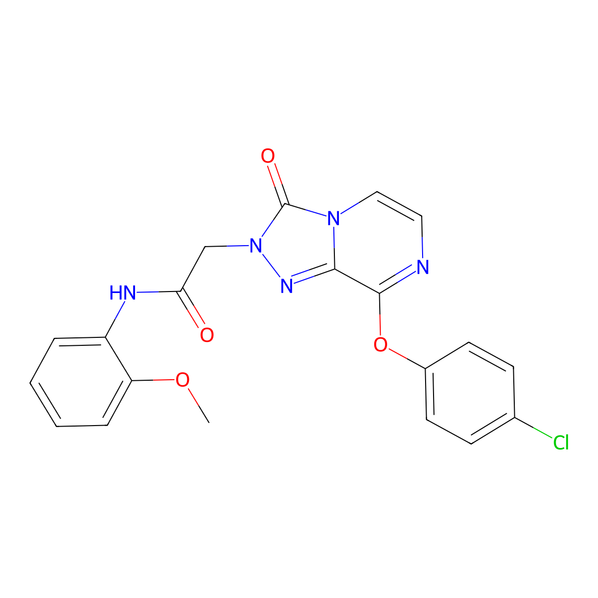 2-[8-(4-chlorophenoxy)-3-oxo[1,2,4]triazolo[4,3-a]pyrazin-2(3H)-yl]-N-(2-methoxyphenyl)acetamide molecular structure, CAS 1251693-14-7