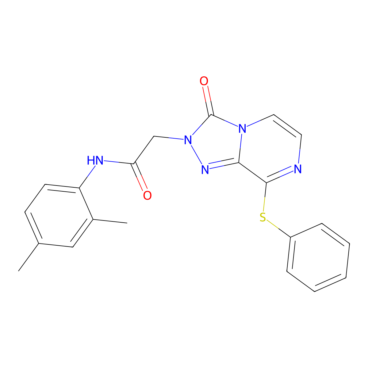 N-(2,4-dimethylphenyl)-2-[3-oxo-8-(phenylsulfanyl)-2H,3H-[1,2,4]triazolo[4,3-a]pyrazin-2-yl]acetamide molecular structure, CAS 1251693-28-3