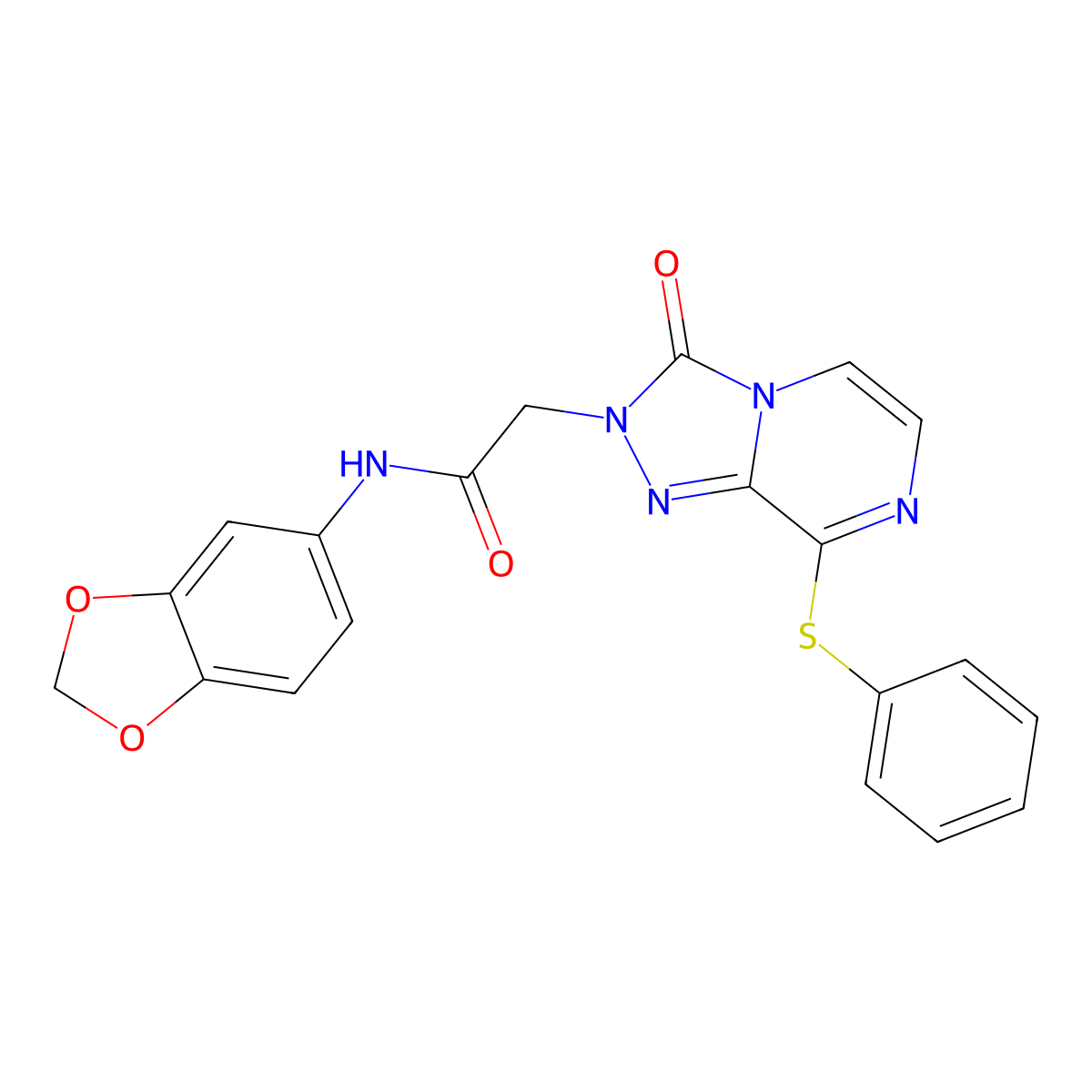 N-(2H-1,3-benzodioxol-5-yl)-2-[3-oxo-8-(phenylsulfanyl)-2H,3H-[1,2,4]triazolo[4,3-a]pyrazin-2-yl]acetamide molecular structure, CAS 1251693-35-2