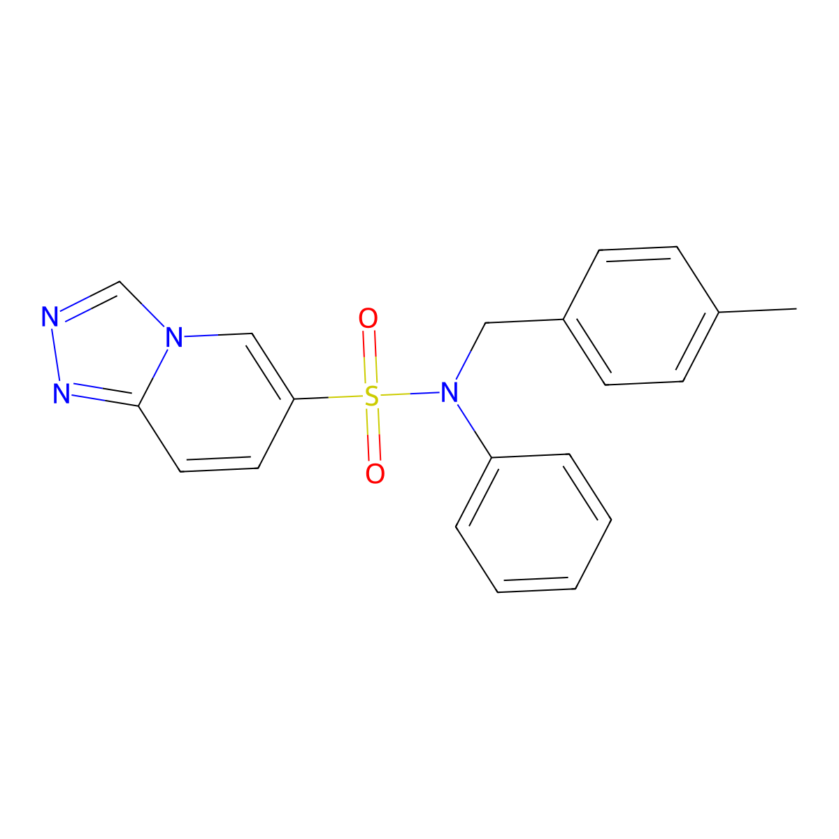N-[(4-Methylphenyl)methyl]-N-phenyl-[1,2,4]triazolo[4,3-A]pyridine-6-sulfonamide molecular structure, CAS 1251693-63-6