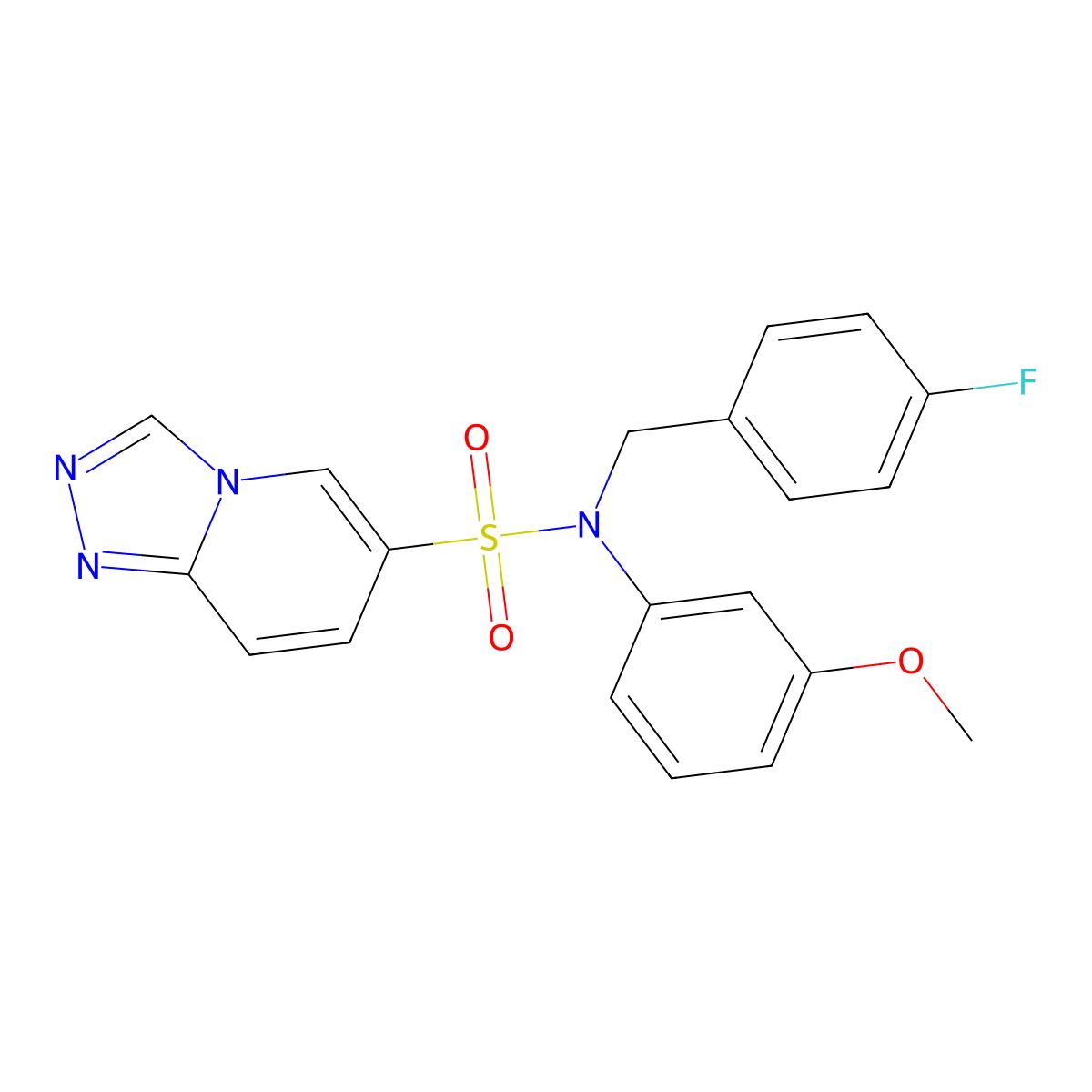 N-[(4-fluorophenyl)methyl]-N-(3-methoxyphenyl)-[1,2,4]triazolo[4,3-a]pyridine-6-sulfonamide molecular structure, CAS 1251693-85-2