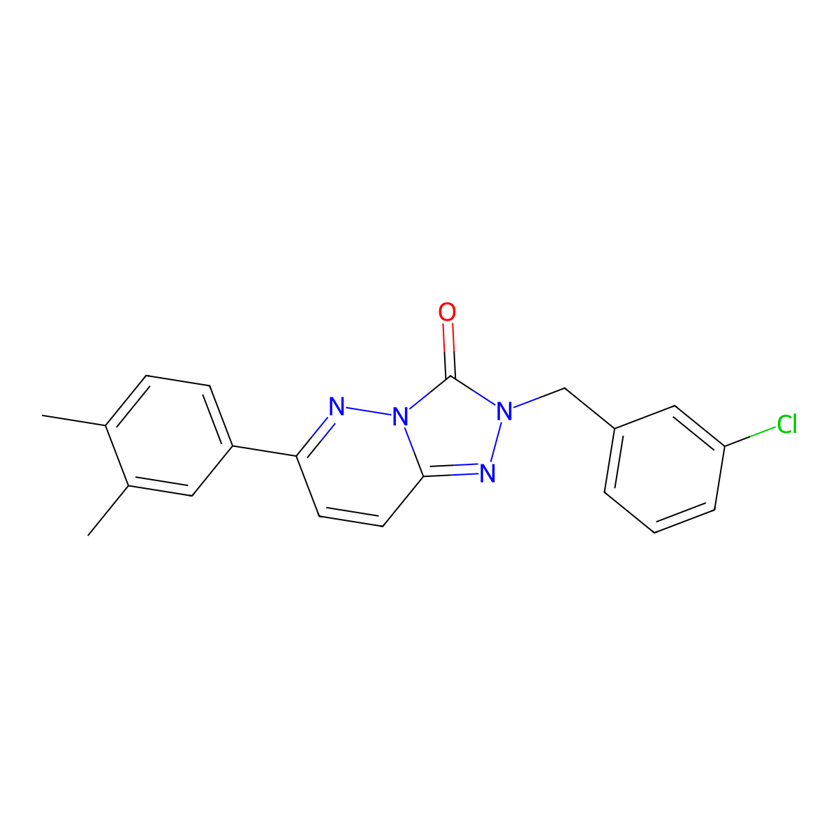 2-(3-chlorobenzyl)-6-(3,4-dimethylphenyl)-[1,2,4]triazolo[4,3-b]pyridazin-3(2H)-one molecular structure, CAS 1251694-29-7