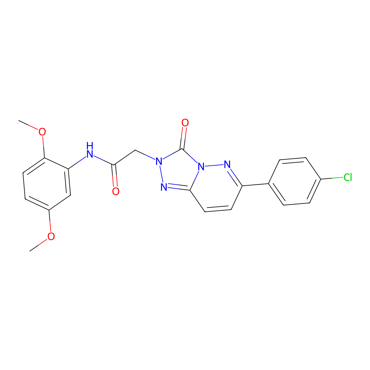 2-[6-(4-chlorophenyl)-3-oxo-[1,2,4]triazolo[4,3-b]pyridazin-2-yl]-N-(2,5-dimethoxyphenyl)acetamide molecular structure, CAS 1251694-46-8