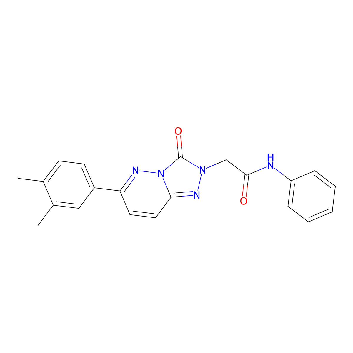 2-(6-(3,4-dimethylphenyl)-3-oxo-[1,2,4]triazolo[4,3-b]pyridazin-2(3H)-yl)-N-phenylacetamide molecular structure, CAS 1251694-54-8