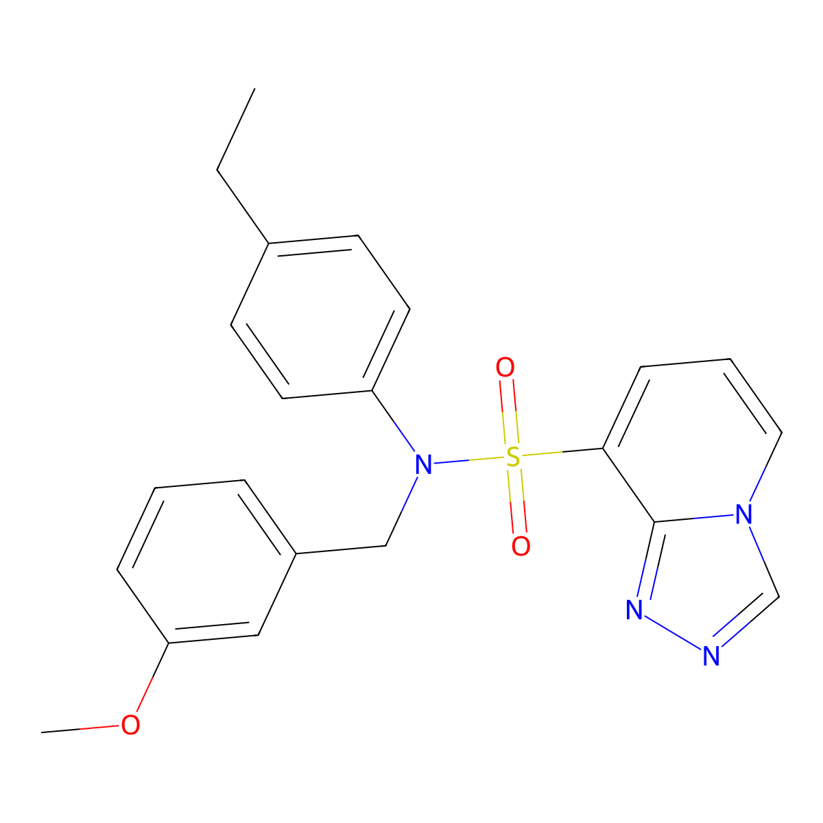 N-(4-ethylphenyl)-N-[(3-methoxyphenyl)methyl]-[1,2,4]triazolo[4,3-a]pyridine-8-sulfonamide molecular structure, CAS 1251694-83-3