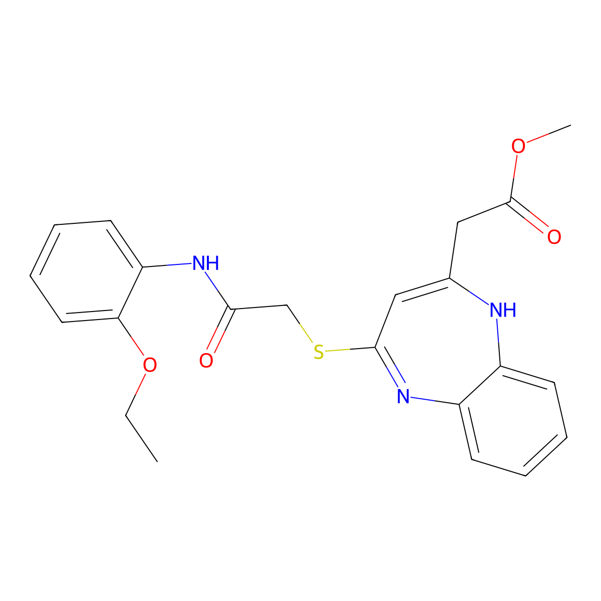 methyl [4-({2-[(2-ethoxyphenyl)amino]-2-oxoethyl}sulfanyl)-1H-1,5-benzodiazepin-2-yl]acetate molecular structure, CAS 1251694-96-8