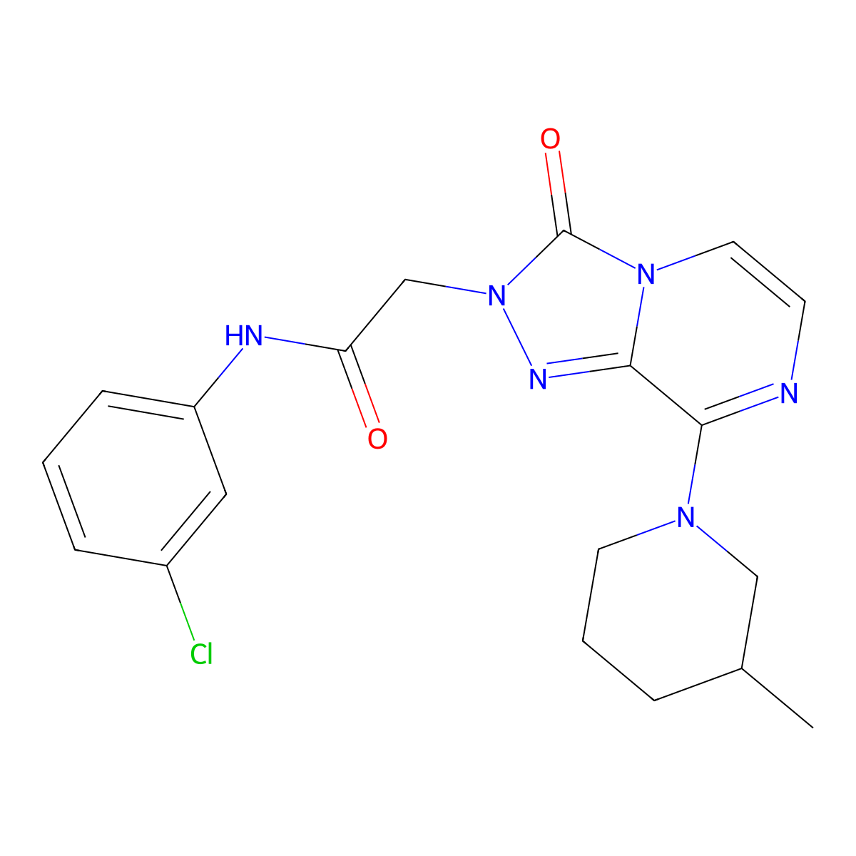 N-(3-chlorophenyl)-2-[8-(3-methylpiperidin-1-yl)-3-oxo[1,2,4]triazolo[4,3-a]pyrazin-2(3H)-yl]acetamide molecular structure, CAS 1251695-10-9