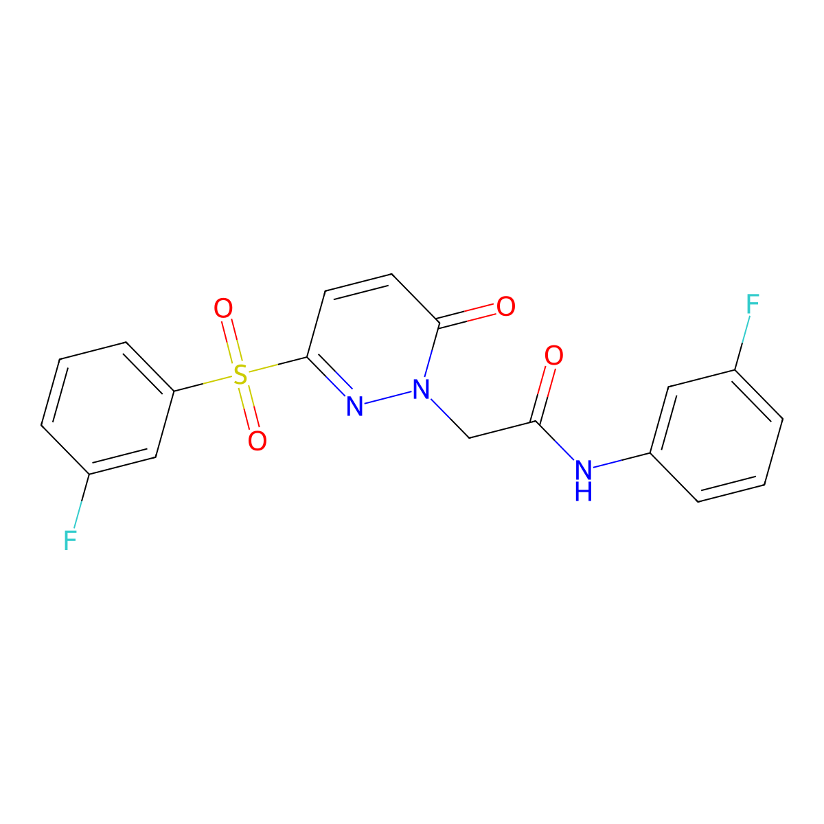 N-(3-fluorophenyl)-2-(3-((3-fluorophenyl)sulfonyl)-6-oxopyridazin-1(6H)-yl)acetamide molecular structure, CAS 1251696-42-0