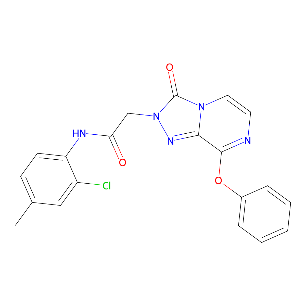 N-(2-chloro-4-methylphenyl)-2-(3-oxo-8-phenoxy-[1,2,4]triazolo[4,3-a]pyrazin-2(3H)-yl)acetamide molecular structure, CAS 1251696-62-4