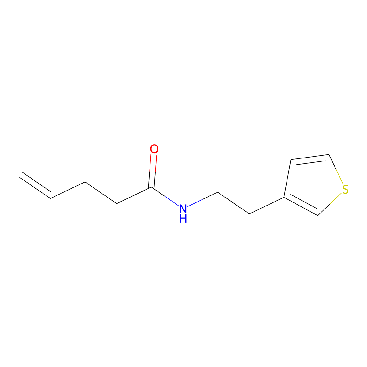 N-[2-(thiophen-3-yl)ethyl]pent-4-enamide molecular structure, CAS 1251696-76-0