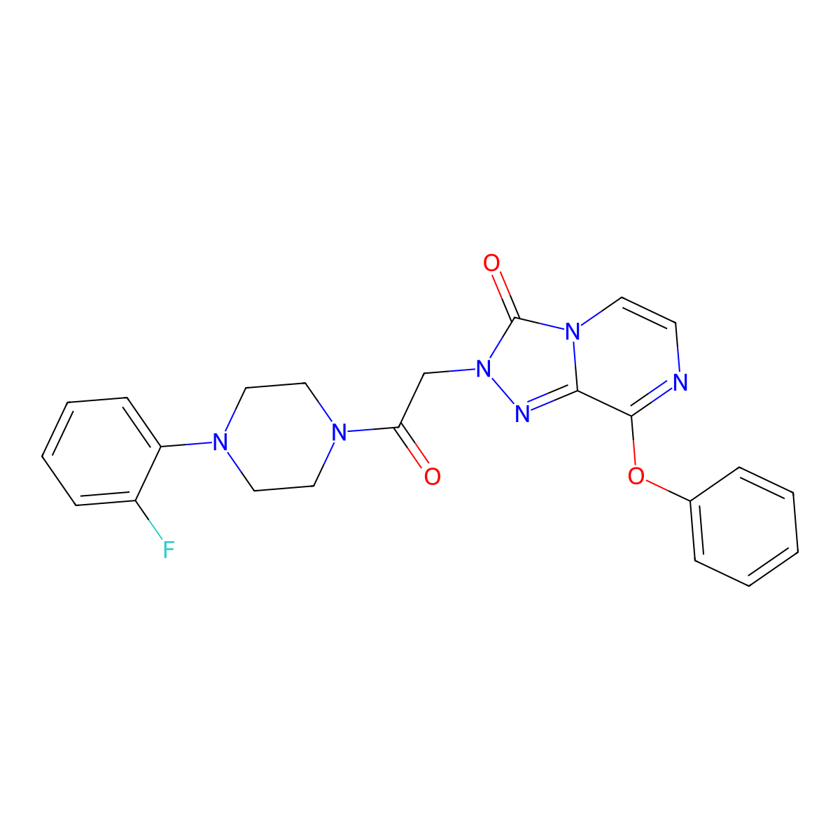 2-(2-(4-(2-fluorophenyl)piperazin-1-yl)-2-oxoethyl)-8-phenoxy-[1,2,4]triazolo[4,3-a]pyrazin-3(2H)-one molecular structure, CAS 1251696-85-1