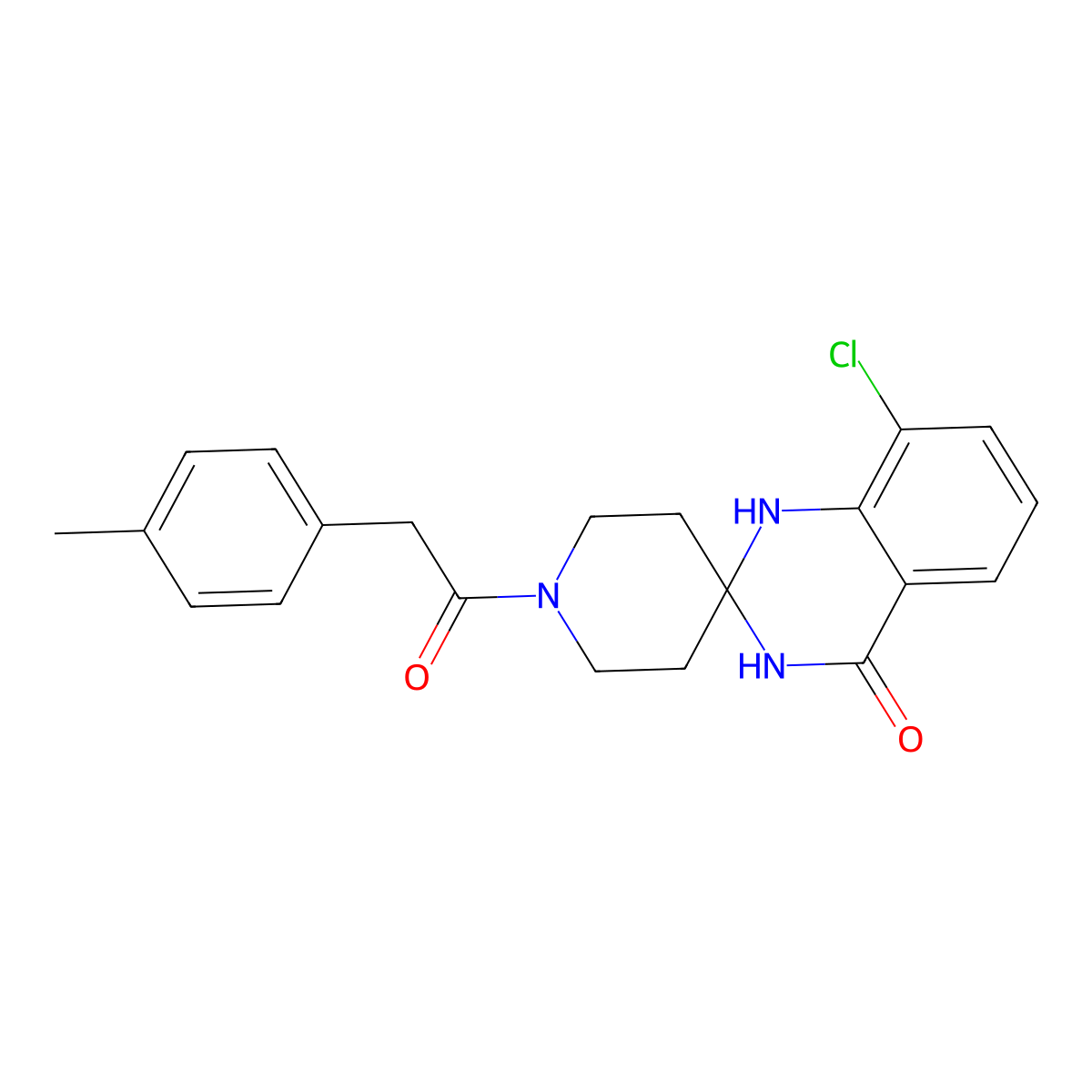 8'-chloro-1-[2-(4-methylphenyl)acetyl]-3',4'-dihydro-1'H-spiro[piperidine-4,2'-quinazoline]-4'-one molecular structure, CAS 1251696-94-2