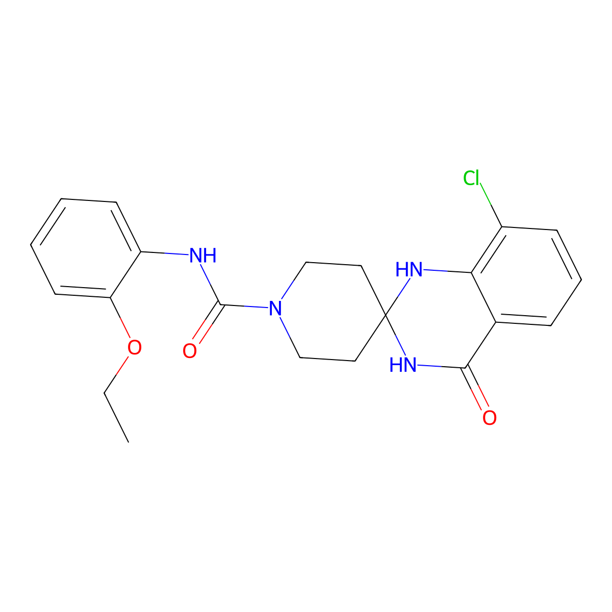 8'-chloro-N-(2-ethoxyphenyl)-4'-oxo-3',4'-dihydro-1'H-spiro[piperidine-4,2'-quinazoline]-1-carboxamide molecular structure, CAS 1251696-99-7