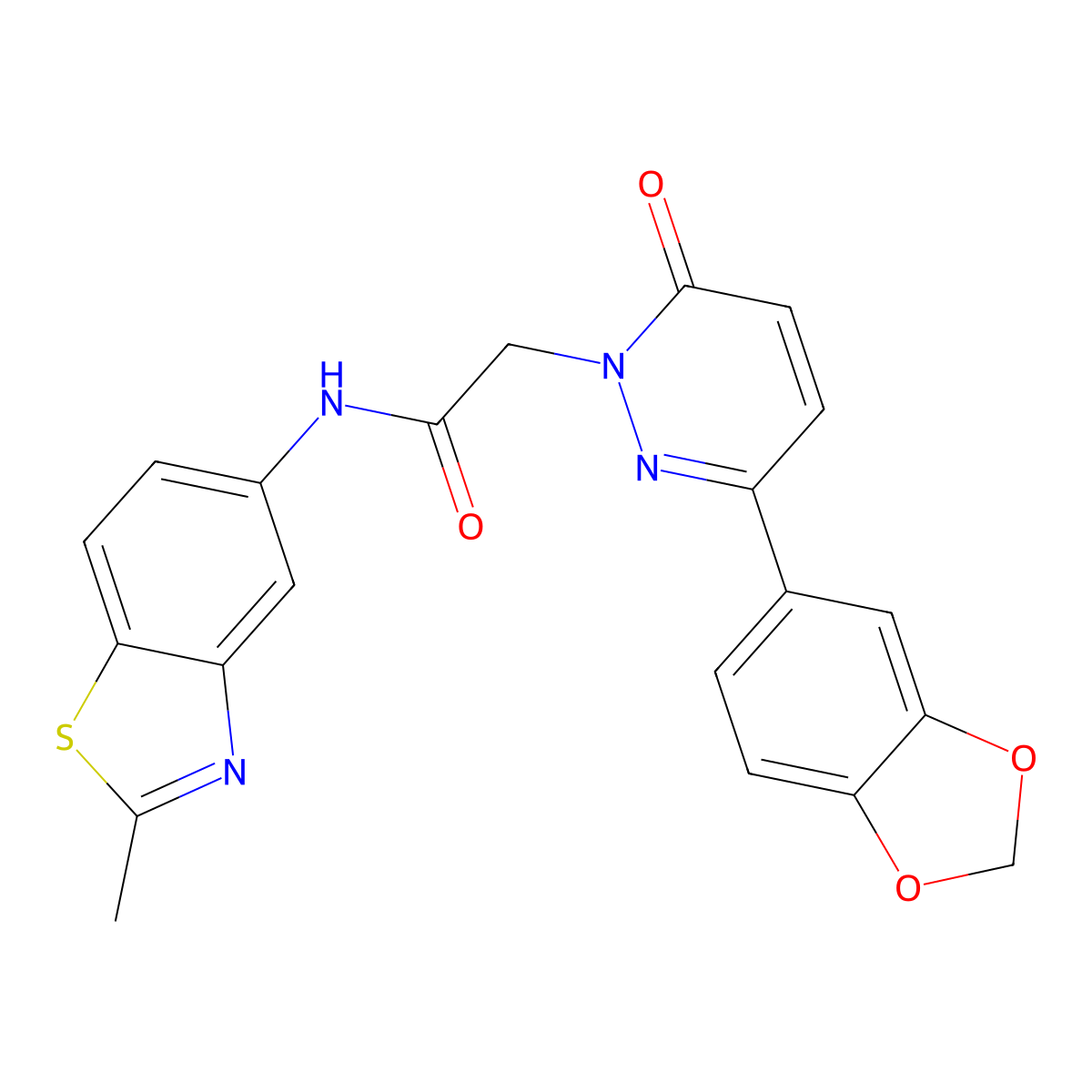 2-(3-(benzo[d][1,3]dioxol-5-yl)-6-oxopyridazin-1(6H)-yl)-N-(2-methylbenzo[d]thiazol-5-yl)acetamide molecular structure, CAS 1251697-07-0
