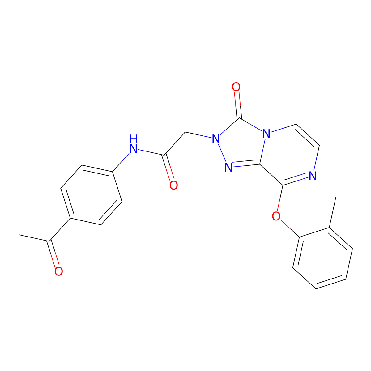 N-(4-acetylphenyl)-2-[8-(2-methylphenoxy)-3-oxo-2H,3H-[1,2,4]triazolo[4,3-a]pyrazin-2-yl]acetamide molecular structure, CAS 1251697-14-9