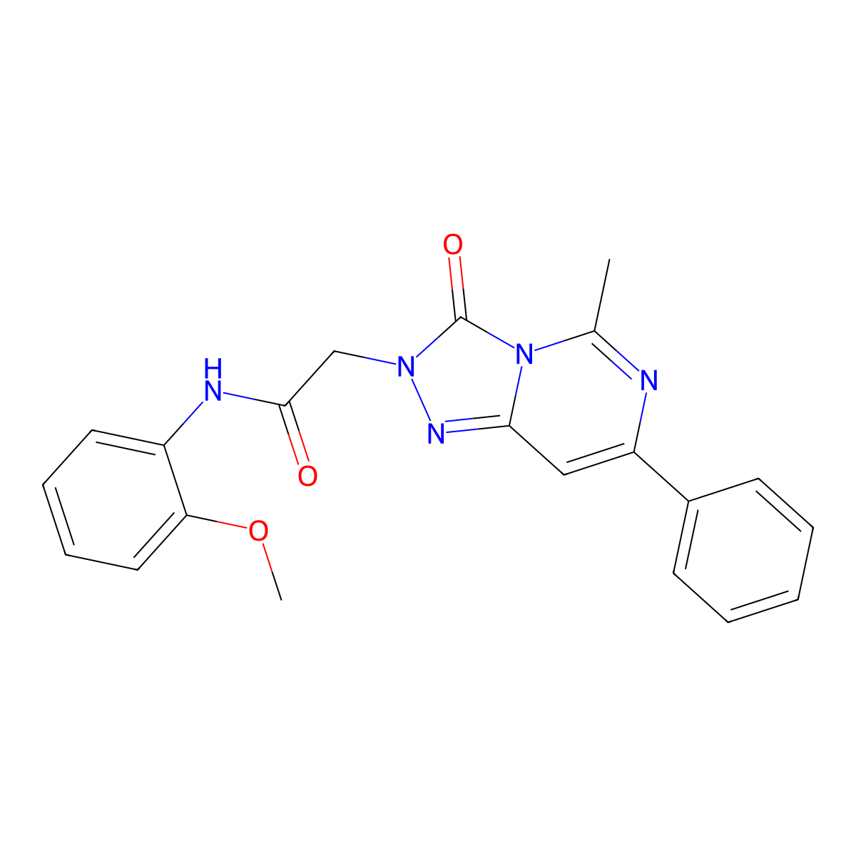 N-(2-methoxyphenyl)-2-{5-methyl-3-oxo-7-phenyl-2H,3H-[1,2,4]triazolo[4,3-c]pyrimidin-2-yl}acetamide molecular structure, CAS 1251697-41-2