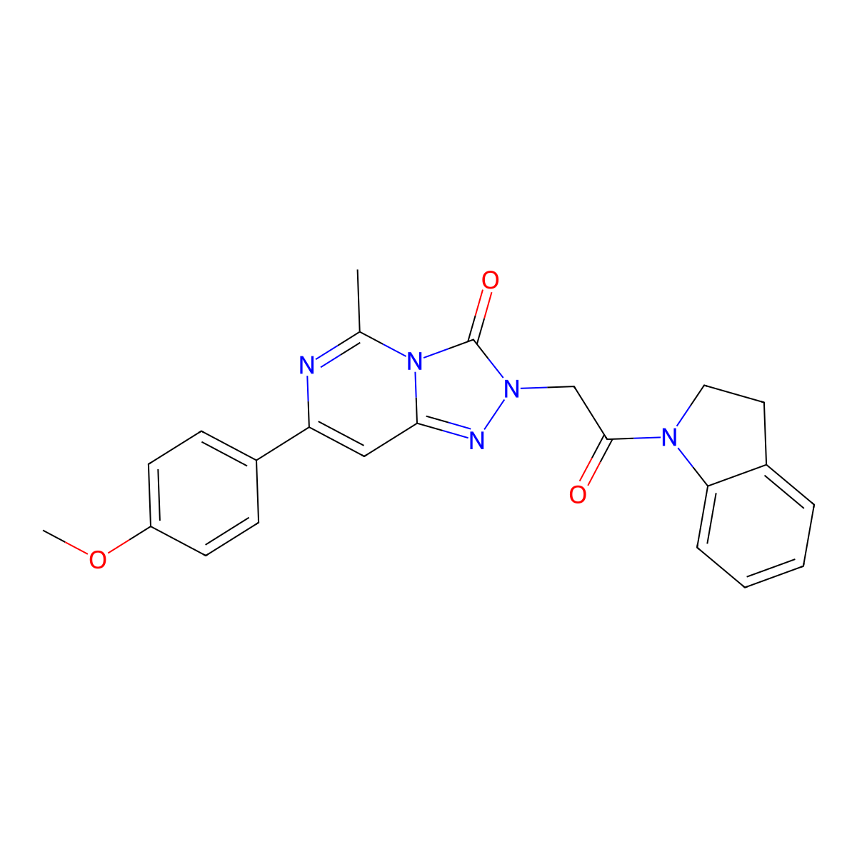 2-(2-(indolin-1-yl)-2-oxoethyl)-7-(4-methoxyphenyl)-5-methyl-[1,2,4]triazolo[4,3-c]pyrimidin-3(2H)-one molecular structure, CAS 1251697-49-0