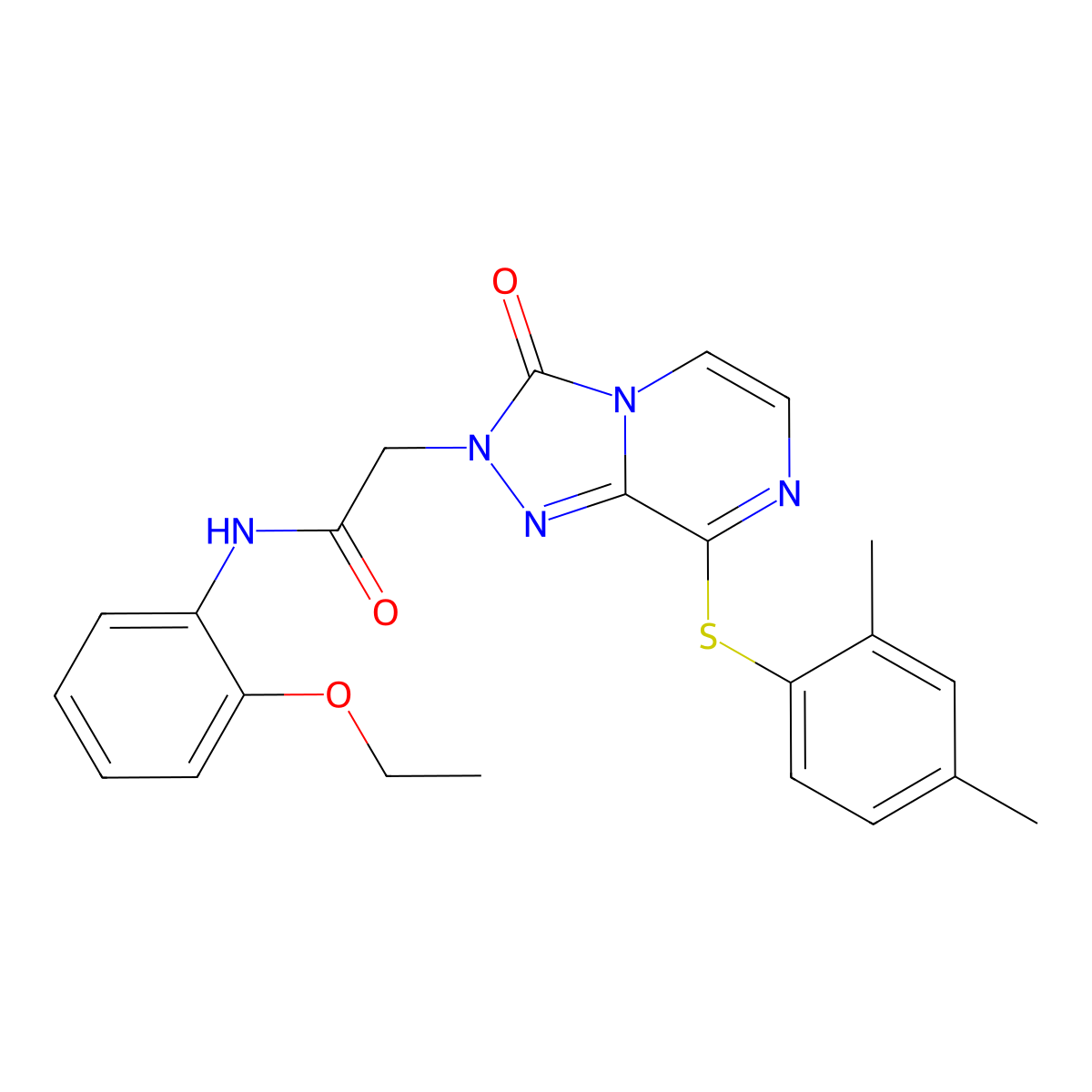 2-{8-[(2,4-dimethylphenyl)sulfanyl]-3-oxo-2H,3H-[1,2,4]triazolo[4,3-a]pyrazin-2-yl}-N-(2-ethoxyphenyl)acetamide molecular structure, CAS 1251697-78-5