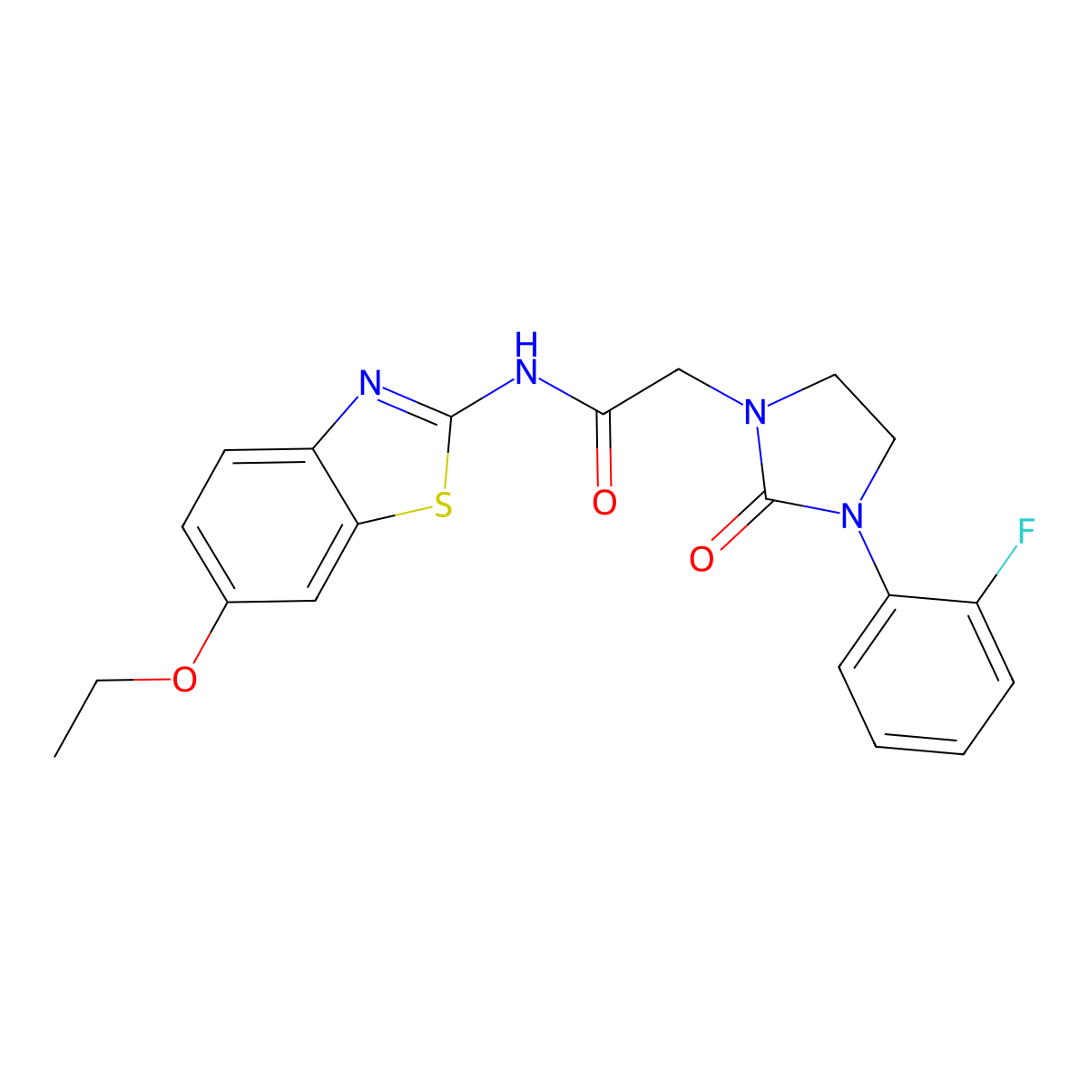 N-(6-ethoxybenzo[d]thiazol-2-yl)-2-(3-(2-fluorophenyl)-2-oxoimidazolidin-1-yl)acetamide molecular structure, CAS 1251698-60-8