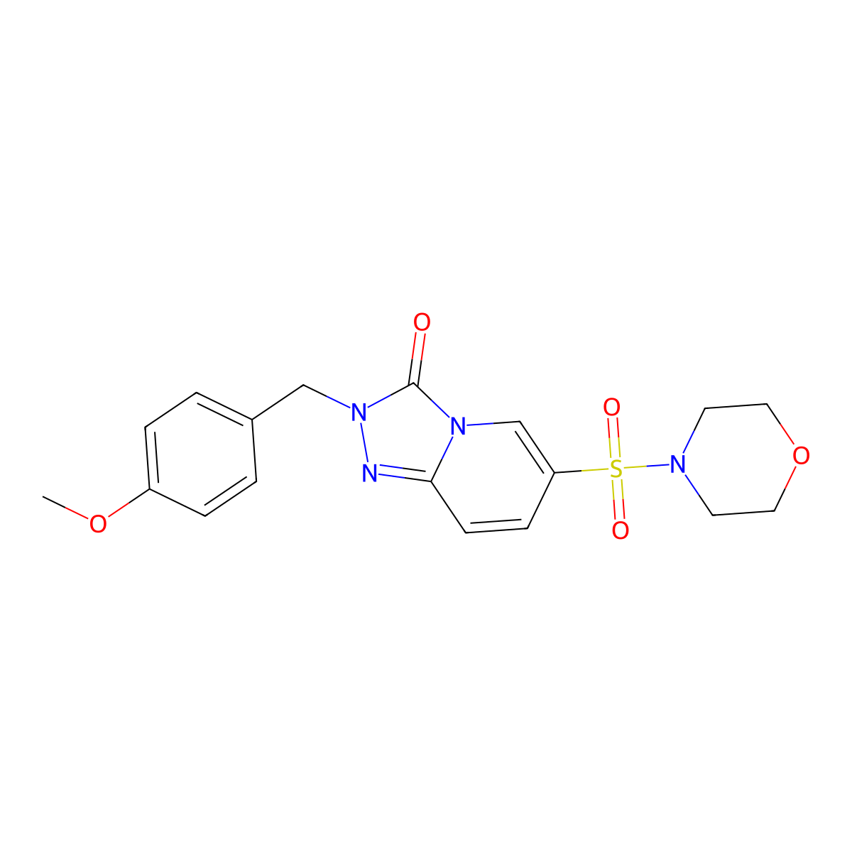 2-(4-methoxybenzyl)-6-(morpholinosulfonyl)-[1,2,4]triazolo[4,3-a]pyridin-3(2H)-one molecular structure, CAS 1251698-92-6