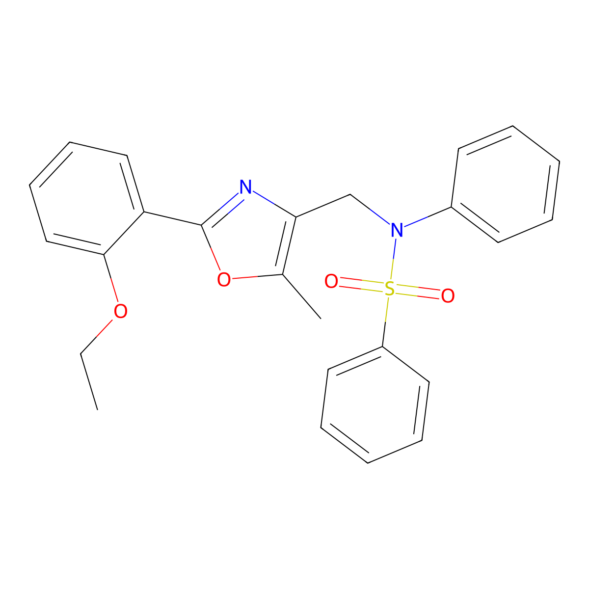 N-((2-(2-ethoxyphenyl)-5-methyloxazol-4-yl)methyl)-N-phenylbenzenesulfonamide molecular structure, CAS 1251699-23-6