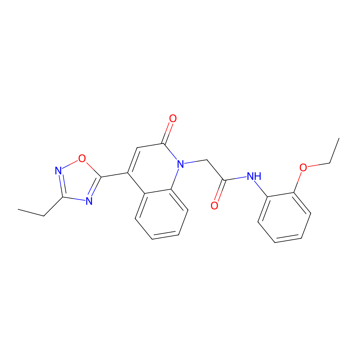 N-(2-ethoxyphenyl)-2-(4-(3-ethyl-1,2,4-oxadiazol-5-yl)-2-oxoquinolin-1(2H)-yl)acetamide molecular structure, CAS 1251703-32-8