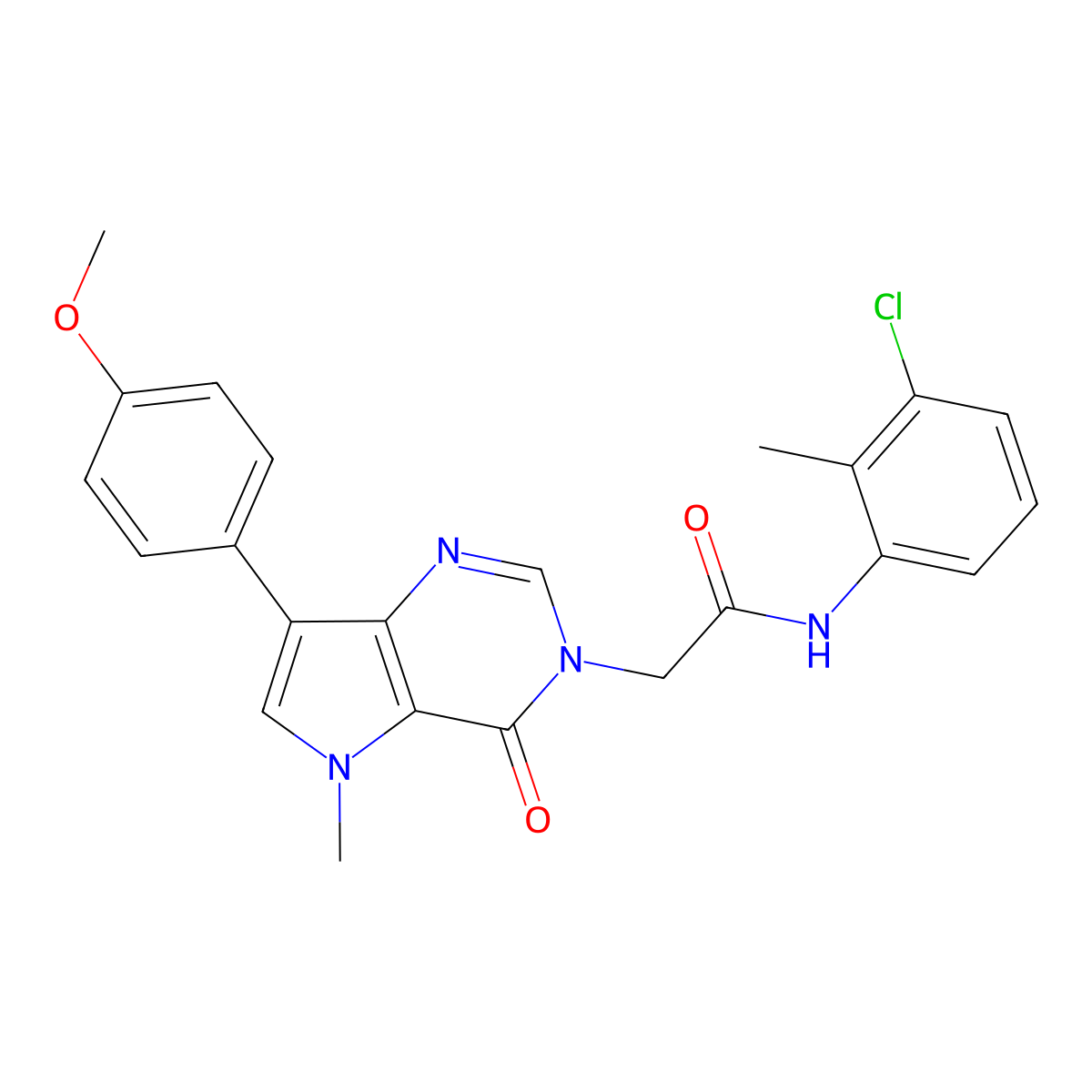 N-(3-chloro-2-methylphenyl)-2-[7-(4-methoxyphenyl)-5-methyl-4-oxo-3H,4H,5H-pyrrolo[3,2-d]pyrimidin-3-yl]acetamide molecular structure, CAS 1251703-37-3