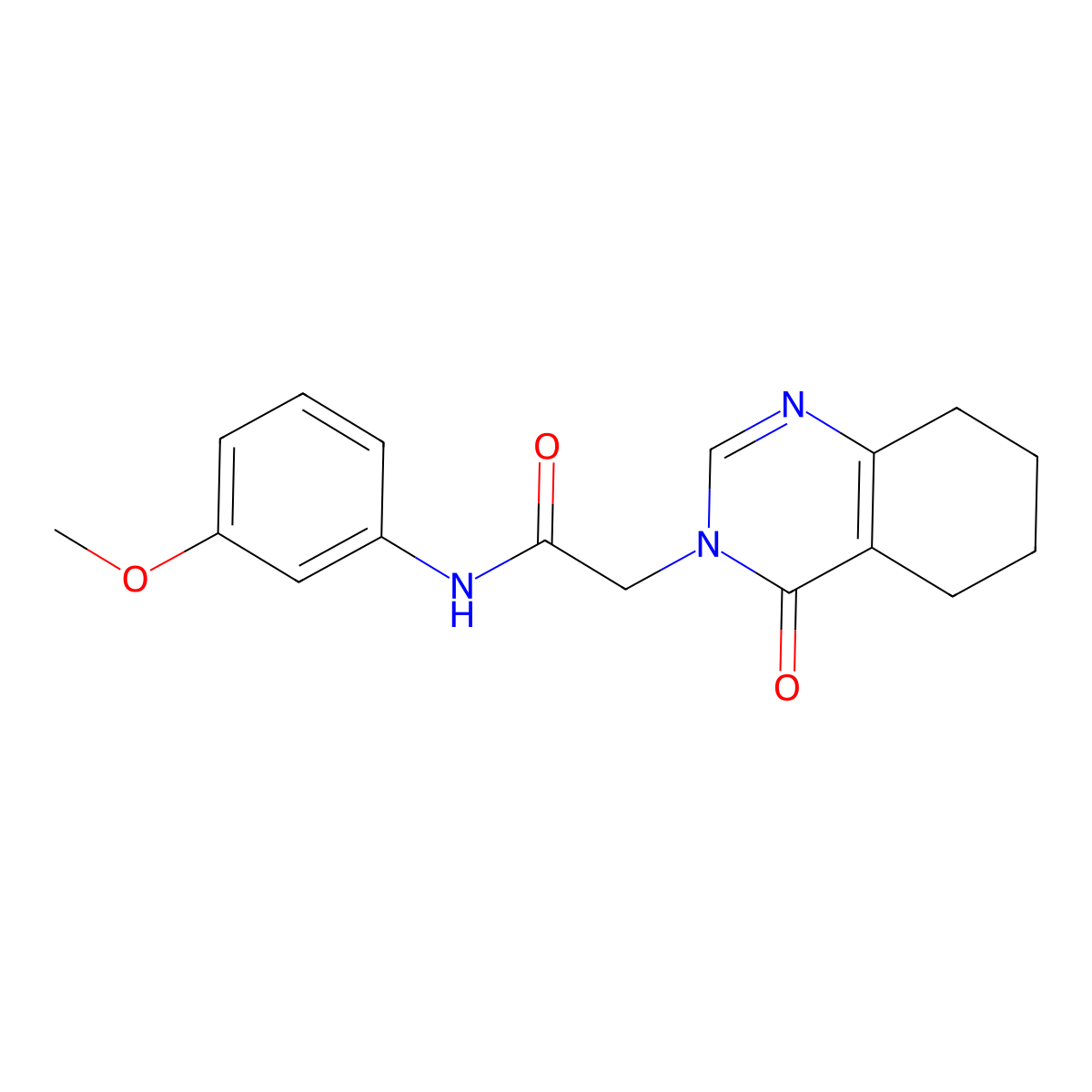 N-(3-methoxyphenyl)-2-(4-oxo-5,6,7,8-tetrahydroquinazolin-3(4H)-yl)acetamide molecular structure, CAS 1251703-95-3