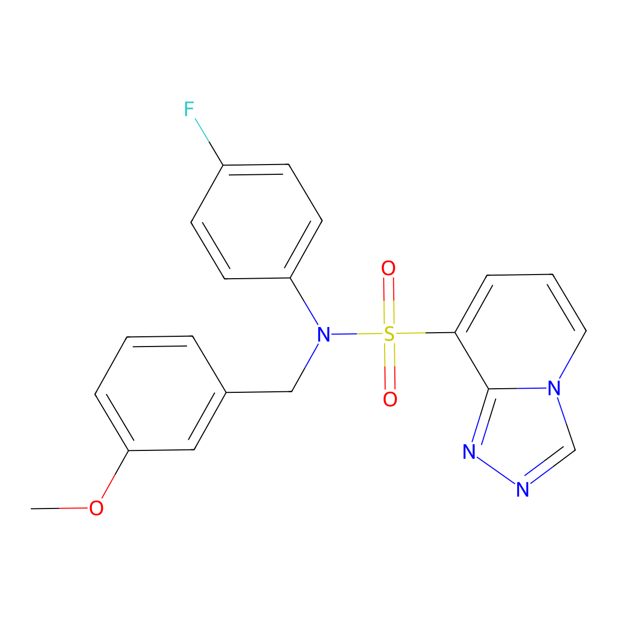 N-(4-fluorophenyl)-N-[(3-methoxyphenyl)methyl]-[1,2,4]triazolo[4,3-a]pyridine-8-sulfonamide molecular structure, CAS 1251704-05-8