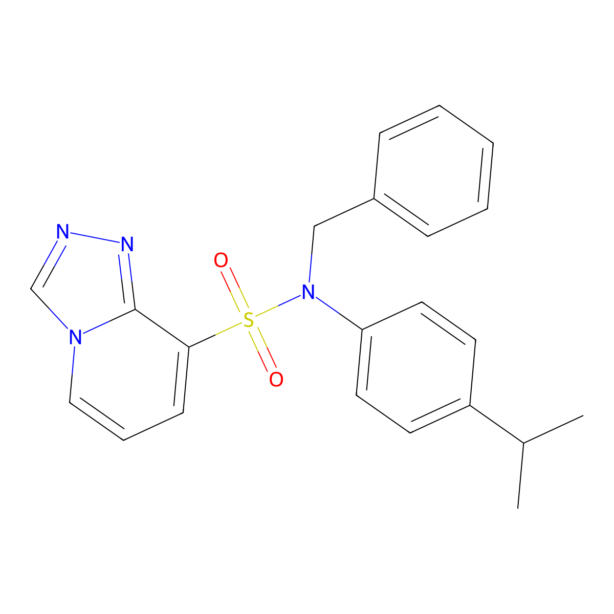 N-benzyl-N-(4-isopropylphenyl)[1,2,4]triazolo[4,3-a]pyridine-8-sulfonamide molecular structure, CAS 1251704-07-0