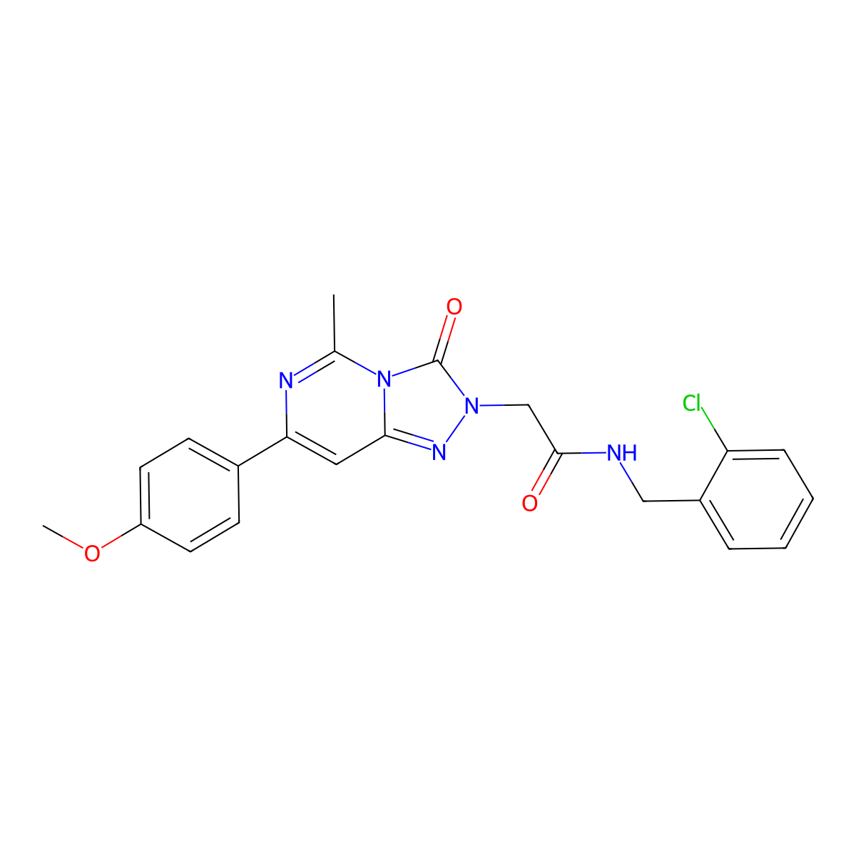 N-(2-chlorobenzyl)-2-[7-(4-methoxyphenyl)-5-methyl-3-oxo[1,2,4]triazolo[4,3-c]pyrimidin-2(3H)-yl]acetamide molecular structure, CAS 1251704-70-7