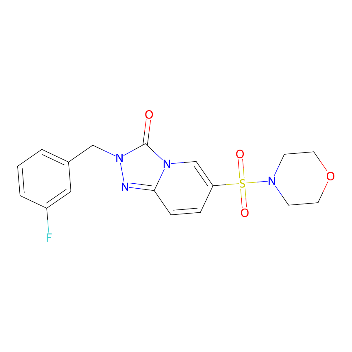 2-(3-fluorobenzyl)-6-(morpholinosulfonyl)-[1,2,4]triazolo[4,3-a]pyridin-3(2H)-one molecular structure, CAS 1251704-94-5