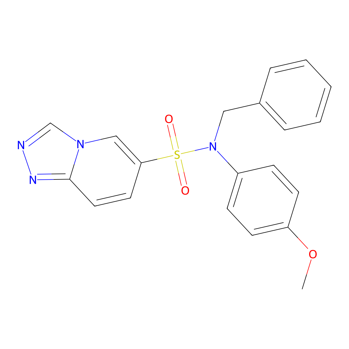 N-benzyl-N-(4-methoxyphenyl)-[1,2,4]triazolo[4,3-a]pyridine-6-sulfonamide molecular structure, CAS 1251704-99-0