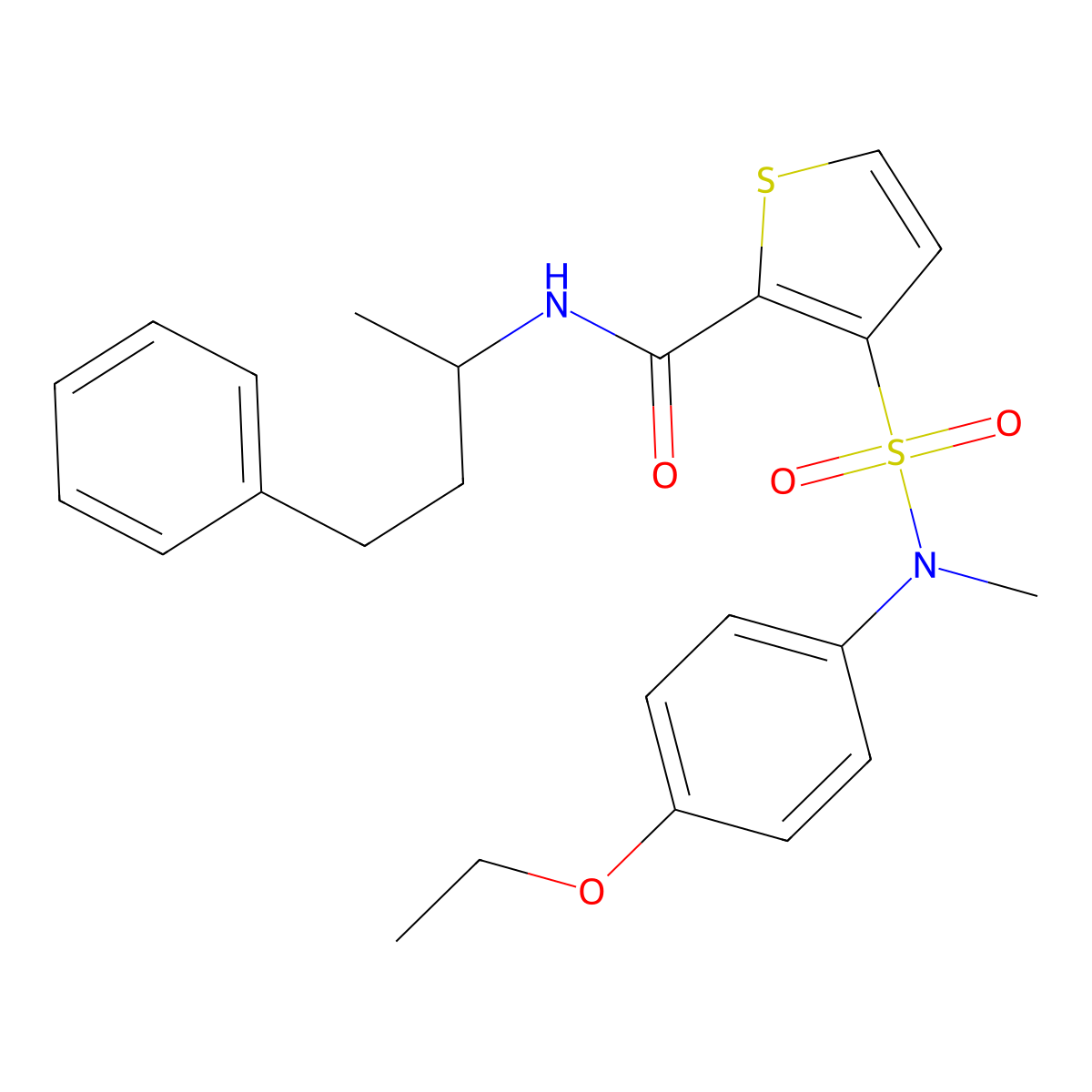 3-[(4-ethoxyphenyl)(methyl)sulfamoyl]-N-(4-phenylbutan-2-yl)thiophene-2-carboxamide molecular structure, CAS 1251705-48-2