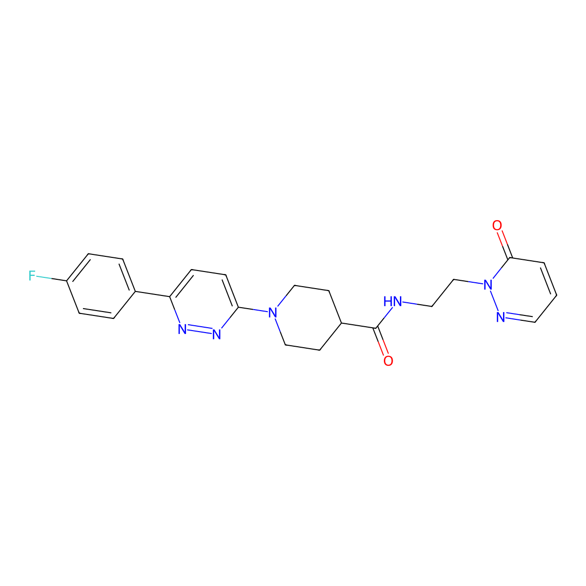 1-(6-(4-fluorophenyl)pyridazin-3-yl)-N-(2-(6-oxopyridazin-1(6H)-yl)ethyl)piperidine-4-carboxamide molecular structure, CAS 1251706-25-8